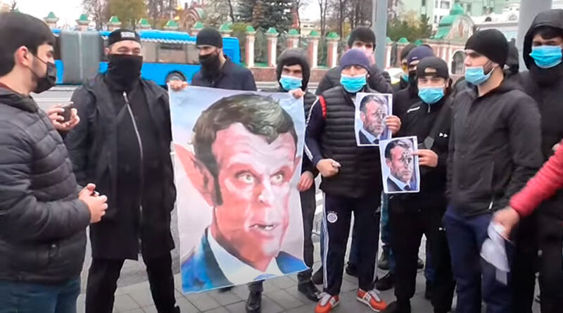 В Москве задержаны таджики при расклеивании листовок против Макрона